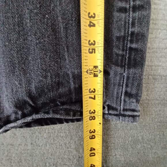 Levis 501 Jeans Mens 29x32 Black Stretch Casual Faded Button Fly Western Work - Picture 7 of 10